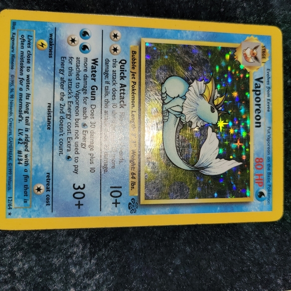 Vaporeon Pokemon 4 CARD SET 2 HOLOGRAPHIC 2 JAPEN - Picture 2 of 5